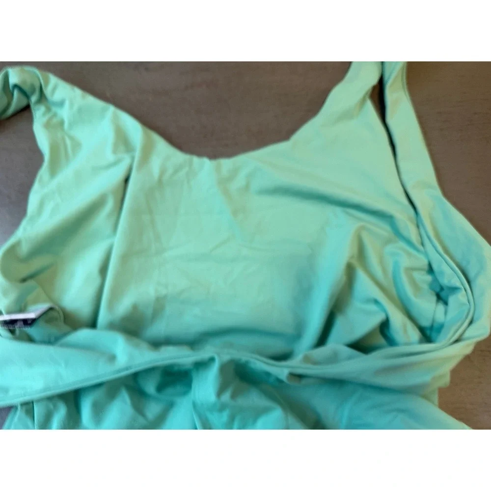 Dippin' Daisy's Mint Green One Piece Swimsuit Scoop Neck Low Back Size L 1193